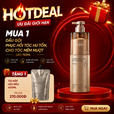[Freeship]  Tặng 1 Túi Hấp Leo Nâu 400ml khi mua 1 Dầu Gội Leo Nâu Cao Cấp 750ml – Phục Hồi Tóc Hư Tổn, Cho Tóc Mềm Mượt