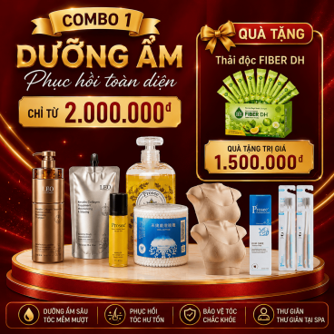 Combo 2 -  Dưỡng Ẩm Phục hồi -  Tặng ngay Thải độc FIBER DH Hộp 8 gói – Giải pháp bổ sung chất xơ, hỗ trợ chăm sóc sức khỏe đường ruột mỗi ngày